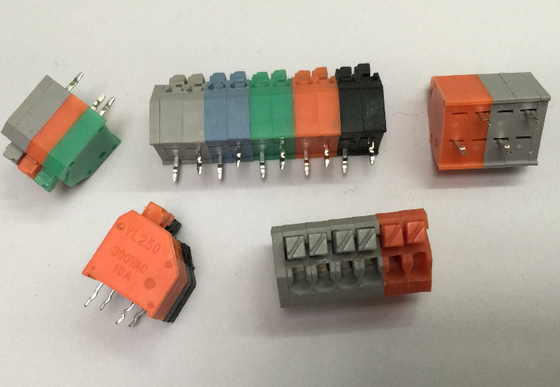 TB de la couleur 250T 2 de la rangée 300V 10A 3.5mm de lancement de ressort à deux niveaux gris de carte PCB fournisseur